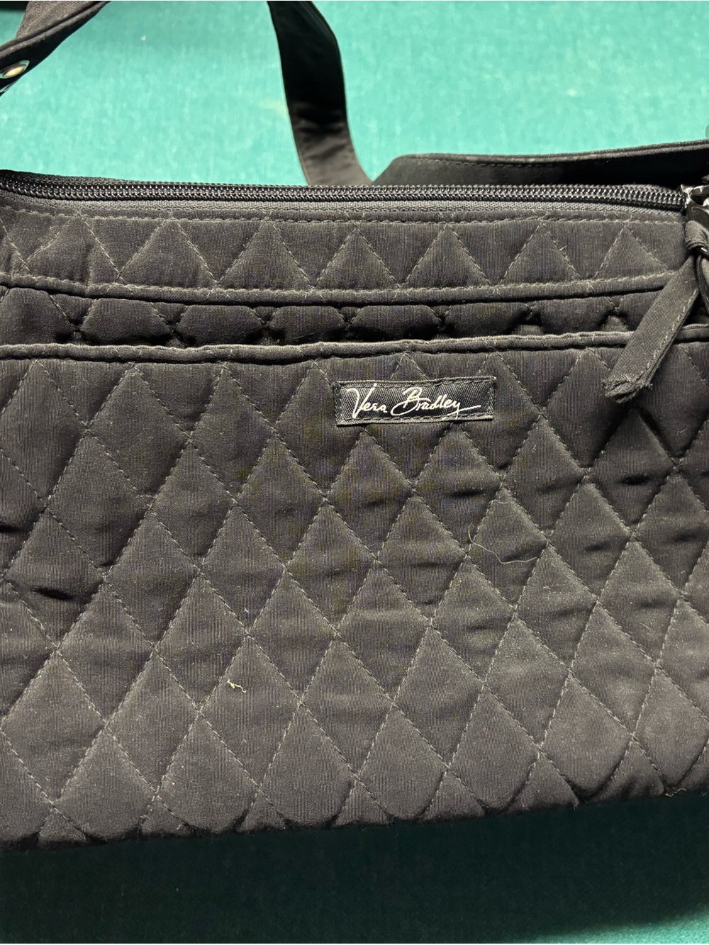 Vera Bradley Quilted Black Shoulder Tote